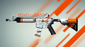 ... m4a4 asiimov cs go counter strike global offensive skin ... HD wallpaper
