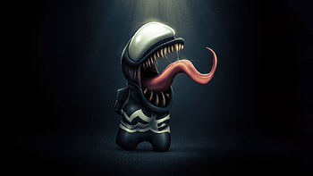 Among Us Venom Crossover, video game, Among Us, Venom HD wallpaper