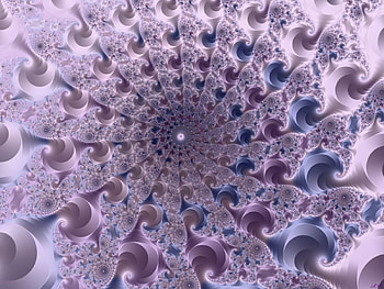 The long tunnel 1, blue, pastel, pink, waves, computer art, fractal HD wallpaper