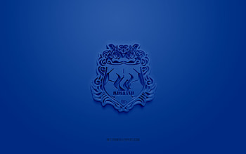 ThespaKusatsu Gunma, creative 3D logo, blue background, J2 League, 3d emblem, Japan Football Club, Maebashi, Japan, 3d art, football, ThespaKusatsu Gunma 3d logo HD wallpaper