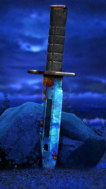M9 Bayonet - Case Hardened, video game, Counter-Strike: Global Offensive HD phone wallpaper