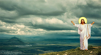 Collage, god, jesus, risen, cheist HD wallpaper