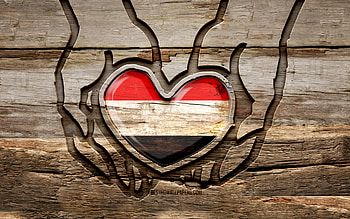 I love Yemen, , wooden carving hands, Day of Yemen, Yemeni flag, Flag of Yemen, Take care Yemen, creative, Yemen flag, Yemen flag in hand, wood carving, Asian countries, Yemen HD wallpaper
