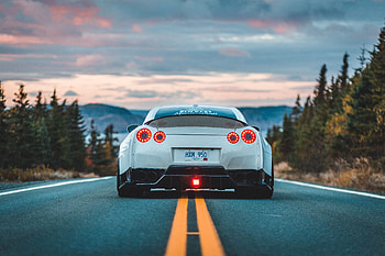 Nissan, Cars, Road, Markup, Car, Asphalt, Back View, Rear View, Nissan Gt-R HD wallpaper