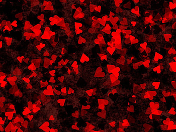 RED HEART COLLAGE, hearts, black, collages, red HD wallpaper