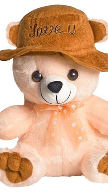Cute Teddy, Love U, Cap HD phone wallpaper