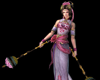 Pretty Warrior, sweet, sexy, black, hot, cute, chinese, girl, oriental, nice, anime girl, anime, flower, female HD wallpaper