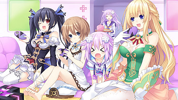 Vert (Hyperdimension Neptunia), Neptune (Hyperdimension Neptunia), Video Game, Hyperdimension Neptunia Victory, Blanc (Hyperdimension Neptunia), Nepgear (Hyperdimension Neptunia), Noire (Hyperdimension Neptunia) HD wallpaper