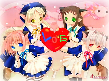 Anime, girls HD wallpaper