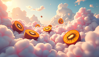 Kiwi Dreamscape: A Stunning Ultra, kiwi, cloud, surreal, sky, fantasy HD wallpaper