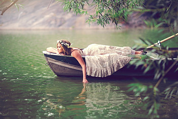 :), soft, boat, lady, model HD wallpaper