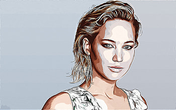 Jennifer Lawrence, , vector art, Jennifer Lawrence drawing, creative art, Jennifer Lawrence art, vector drawing, Jennifer Lawrence portrait HD wallpaper