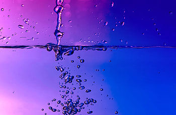 Water, Bubbles, Macro, Spray, Gradient HD wallpaper