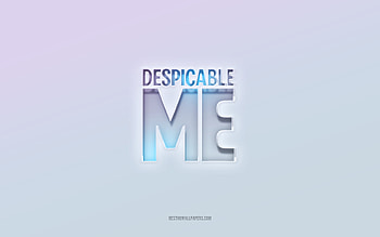 Despicable Me logo, cut out 3d text, white background, Despicable Me 3d logo, Despicable Me emblem, Despicable Me, embossed logo, Despicable Me 3d emblem HD wallpaper