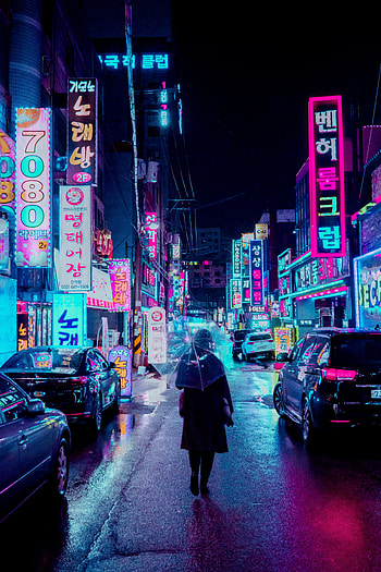 ITAP of a night of neon and reflections. Neon , Cyberpunk aesthetic, Cyberpunk, Neon Tokyo HD phone wallpaper