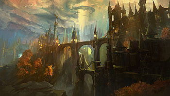 Dark Fortress, fantasy, castle HD wallpaper