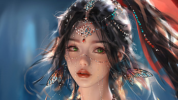 Fantasy Girl, Sadness, Decoration, Girl, Portraits HD wallpaper