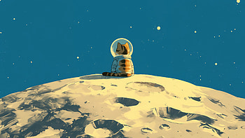 Cat Who Is Astronaut, cat, astronaut, artist, artwork, digital-art HD wallpaper