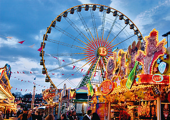 Fun Fair, Ferris wheel, Whirling madness, Exhilarating rides HD wallpaper