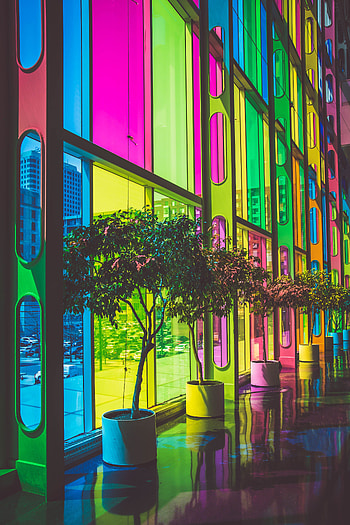 Windows, Building, Miscellanea, Miscellaneous, Multicolored, Motley HD phone wallpaper