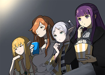 Frieren & Fern Anime – Beyond Journey’s End Moments, Anime, Frieren: Beyond Journey's End, Frieren (Frieren: Beyond Journey's End), Fern (Frieren: Beyond Journey's End) HD wallpaper