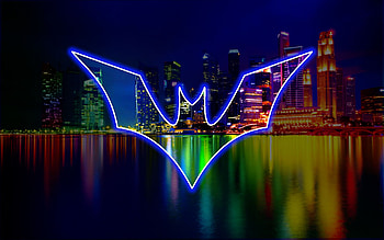 Batman Logo, , , City HD wallpaper
