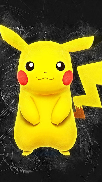 Pikachu, black background HD phone wallpaper