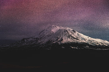 Snow-capped mountain, nature, evening HD wallpaper