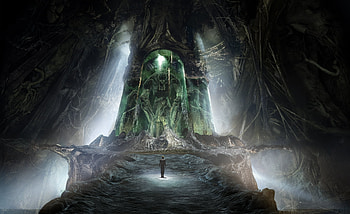 Fantasy Art, cave, fantasy, art, dark HD wallpaper