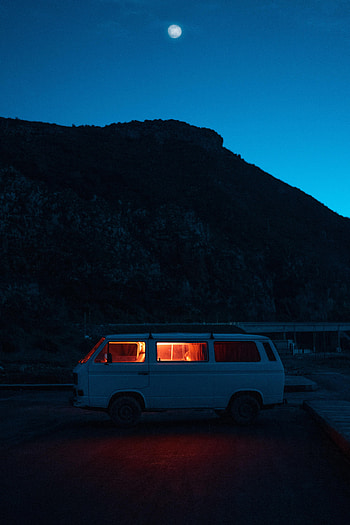 Nature, Night, Cars, Car, Van HD phone wallpaper
