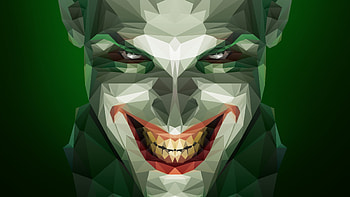 Joker Low Poly Art, joker, artwork, superheroes, digital-art, low-poly HD wallpaper