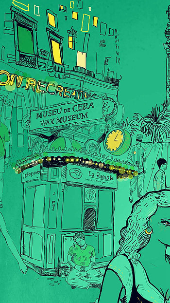 Wax Museum Art Illustration Green Street HD phone wallpaper