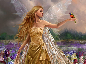 Fantasy Angel, cg characters, angel, illustration, fantasy HD wallpaper