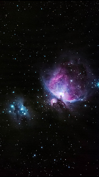 Blue And Pink Nebula Shiny In Outer Space HD phone wallpaper