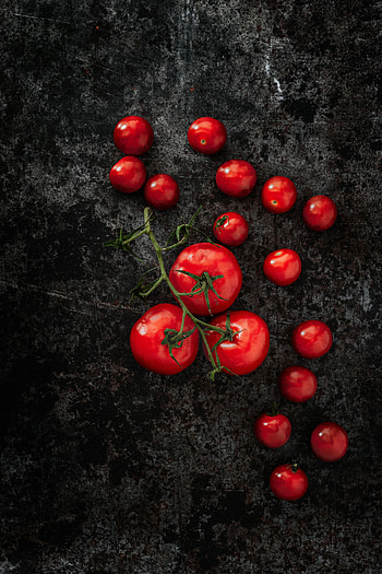 Food, Vegetables, Surface, Branch, Tomatoes HD phone wallpaper