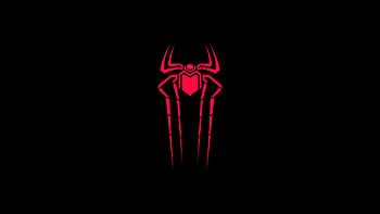 Spiderman Symbol Black , spiderman, superheroes, logo, artist, artwork, digital-art, behance, minimalism, minimalist, dark, black HD wallpaper