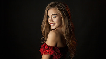 Smile, woman model, mood, pretty HD wallpaper