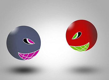 The Ballzz Face Off, stare, evil, grins, balls HD wallpaper