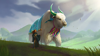 The Yak, artist, artwork, art, digital-art, yak, artstation HD wallpaper