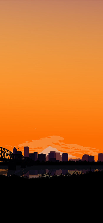 Portland skyline, Barcelona city HD phone wallpaper