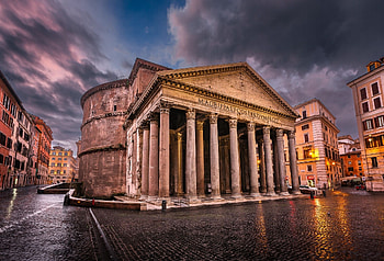 Lazio, Pantheon in Rome, Italy HD wallpaper