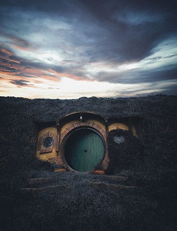 Nature, New Zealand, Structure, Door, Hobbiton HD phone wallpaper