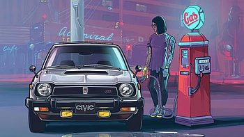 Honda Civic Generation One, artist, artwork, digital-art HD wallpaper