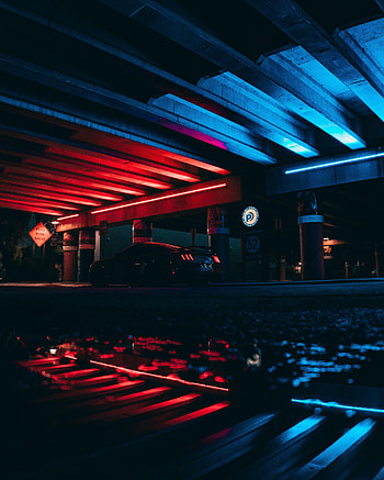 Sports, Cars, Car, Machine, Neon, Backlight, Illumination, Sports Car, Parking HD phone wallpaper