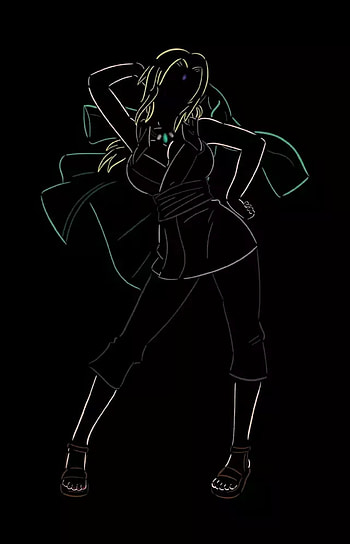Neon tsunade, naruto HD phone wallpaper