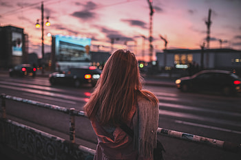 Women Outdoors Car Traffic City Road Street, girls, alone, graphy HD wallpaper