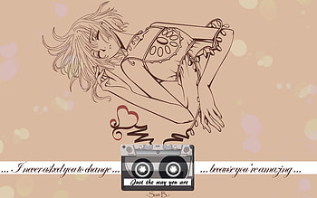 just the way you are, sexy, song, girl, dress, tsubasa, music, brown, anime, clip, sakura, sleep HD wallpaper