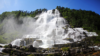 Seven Sisters Waterfall, Norway, waterfall, nature, forest, norway HD wallpaper