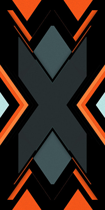 jumper, digital, tech, new, art, black, pattern, abstract, orange, 3d, material, flat, future, , design, geometric, gamer HD phone wallpaper