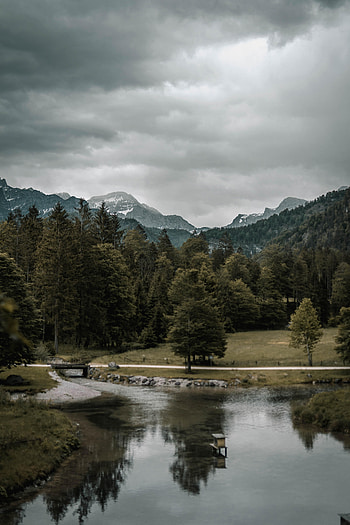 Landscape, Nature, Rivers, Mountains, Forest, Bridge HD phone wallpaper